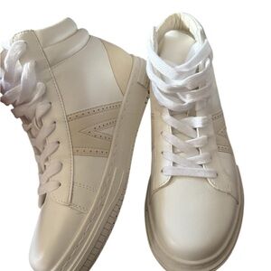 Women's White High-Top Sneakers